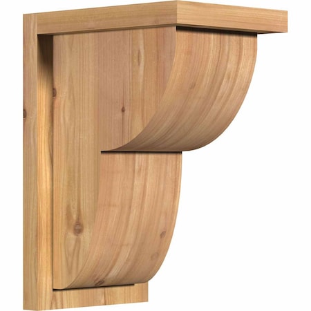 Crestline Smooth Corbel W/Backplate, Western Red Cedar, 7 1/2W X 10D X 14H